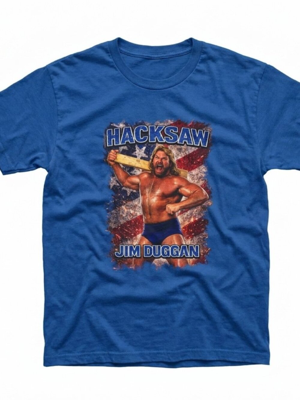 Hacksaw Jim Duggan Vintage Wrestling Tee WWE WCW Retro Graphic Shirt
